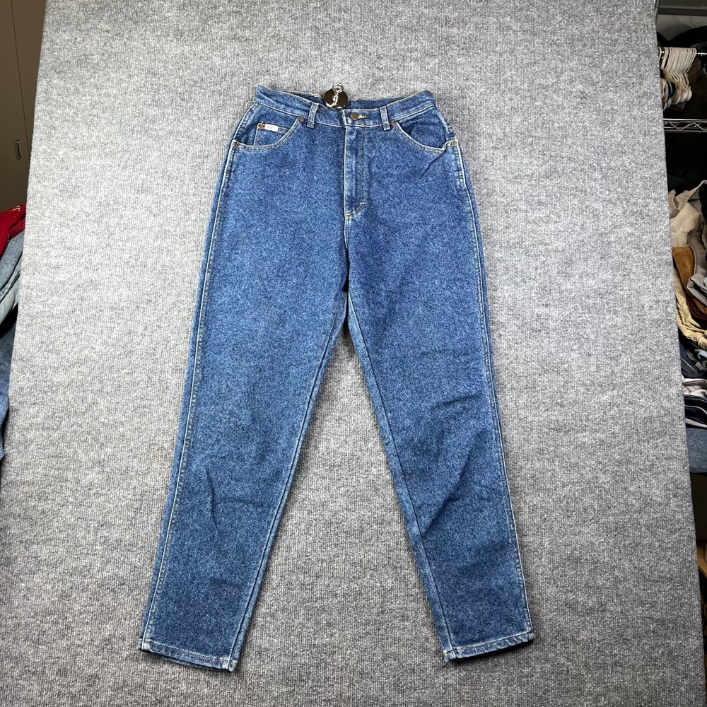 Vintage Lee Jeans Women's 12 Medium‎ Wash Denim High Rise Union Made USA - 28X30